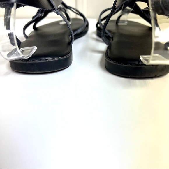 TORRID Toe Post Gladiator Sandal black leather size 9WW - Picture 7 of 11